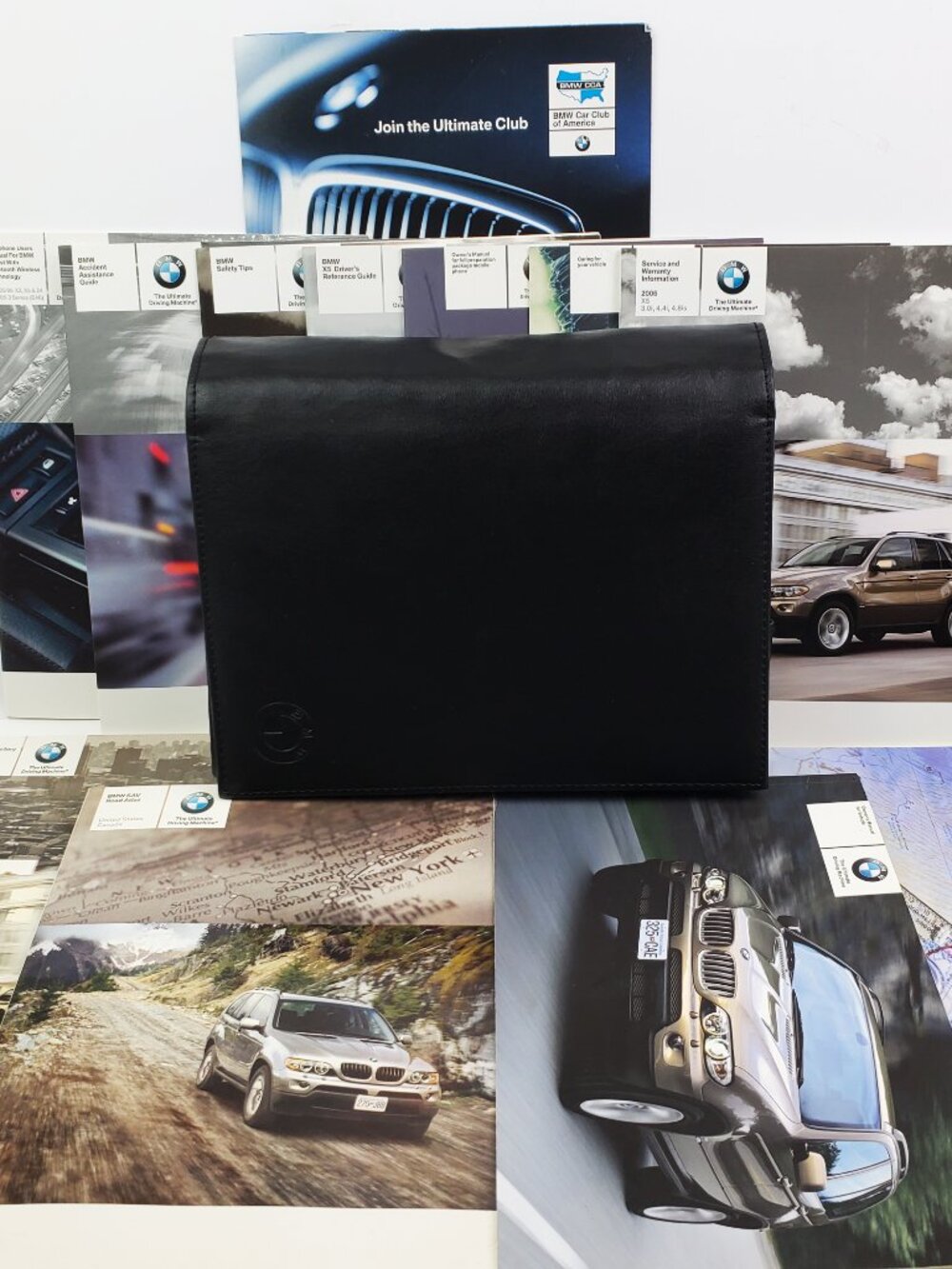 2006 BMW X5 Owner's Manual Set Portfolio Case Leather Pouch OEM 3.0i 4.4i 4.8is